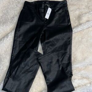 NWT black coated jeans